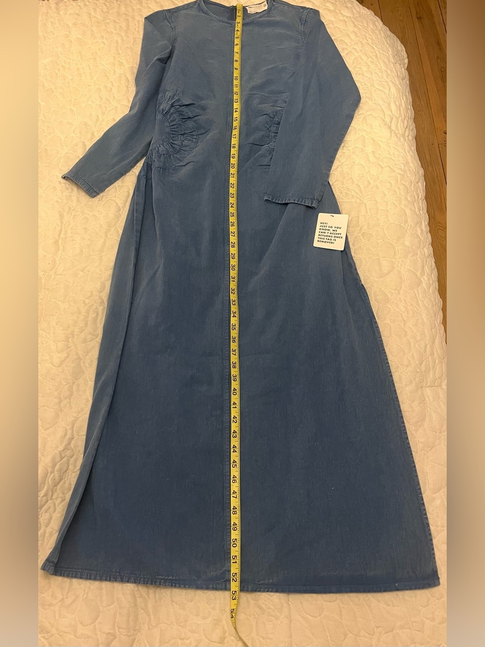 ASOS DESIGN washed twill midi dress in denim blue acid wash size 10 NWT - Picture 10 of 12